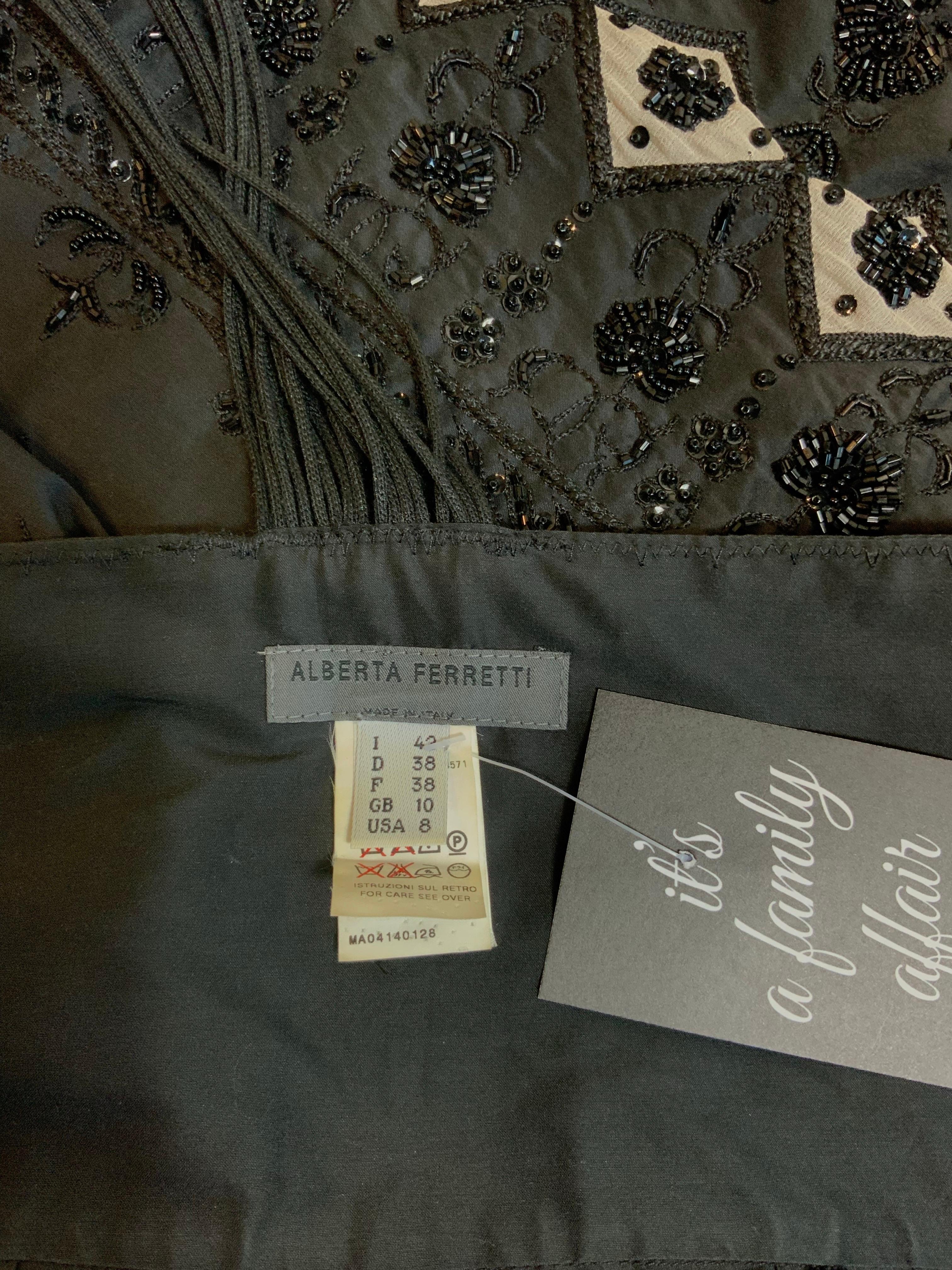 Alberta Ferretti noir Robe d'été en vente 2