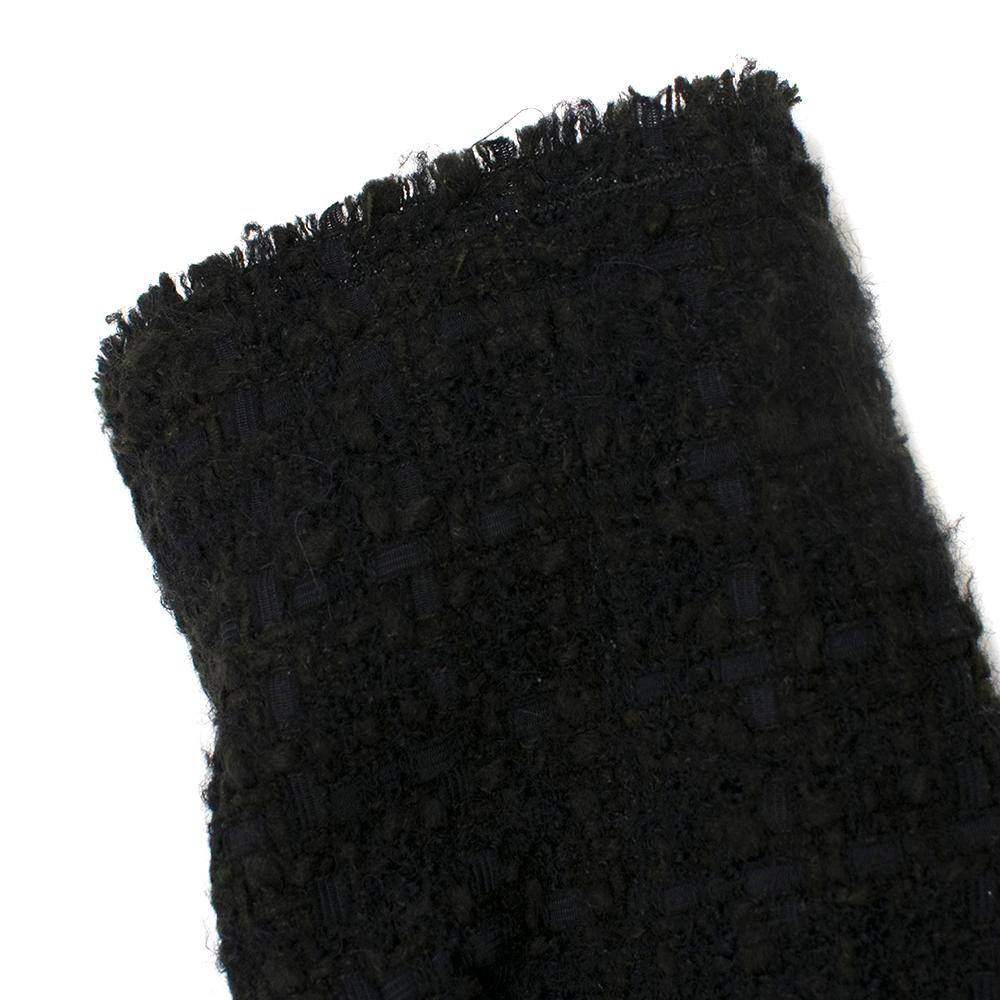 Alberta Ferretti Black Tweed Jacket & Skirt	- Size US 8 For Sale 4