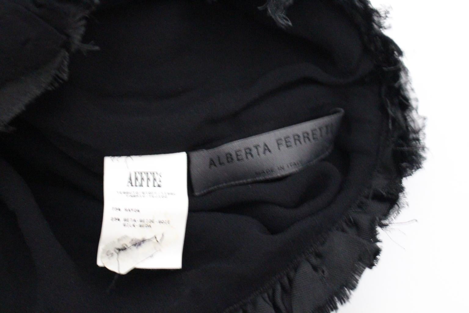 Alberta Ferretti Black Velvet and Silk Top Italy For Sale 12