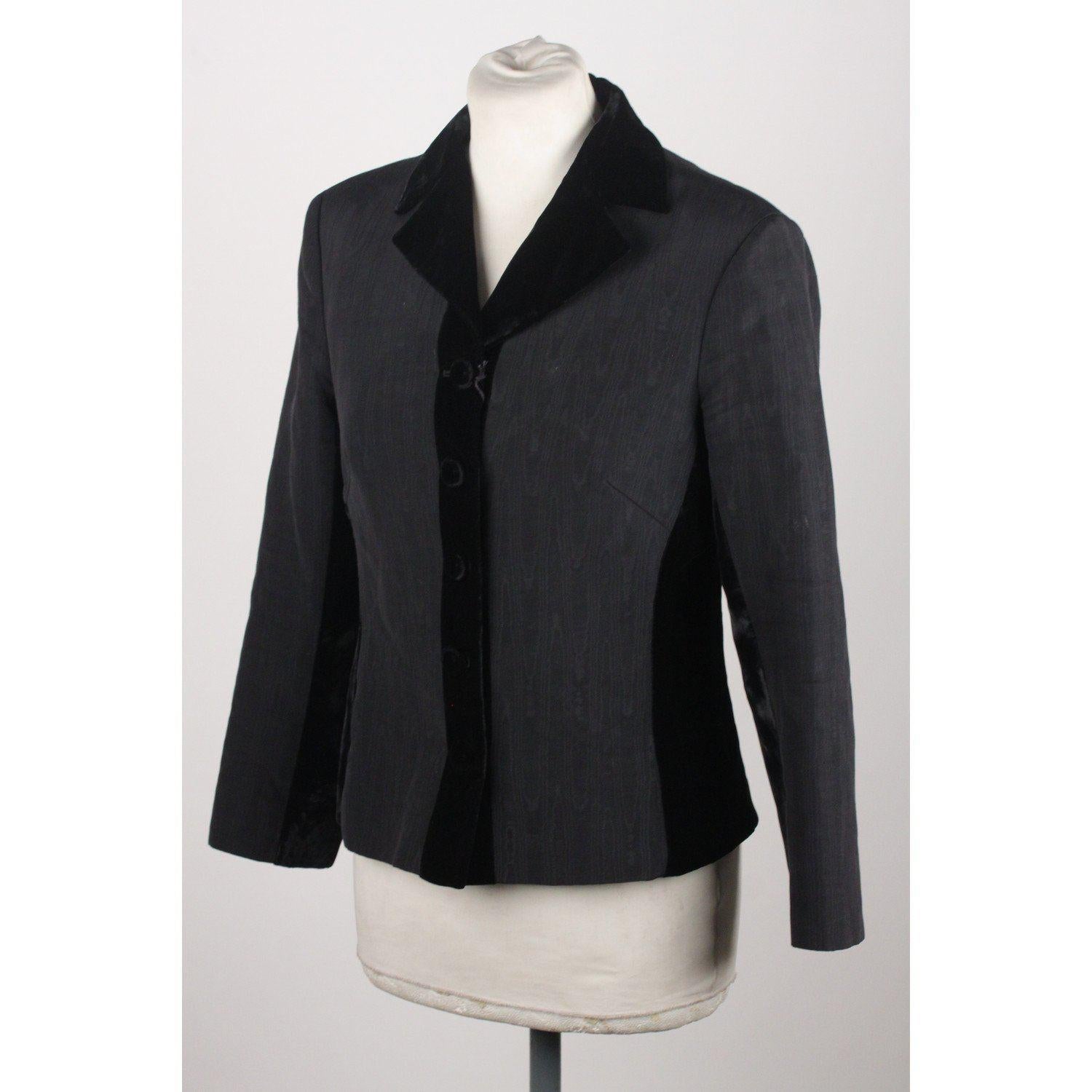 Alberta Ferretti Blazer Jacket with Velvet Trim 1