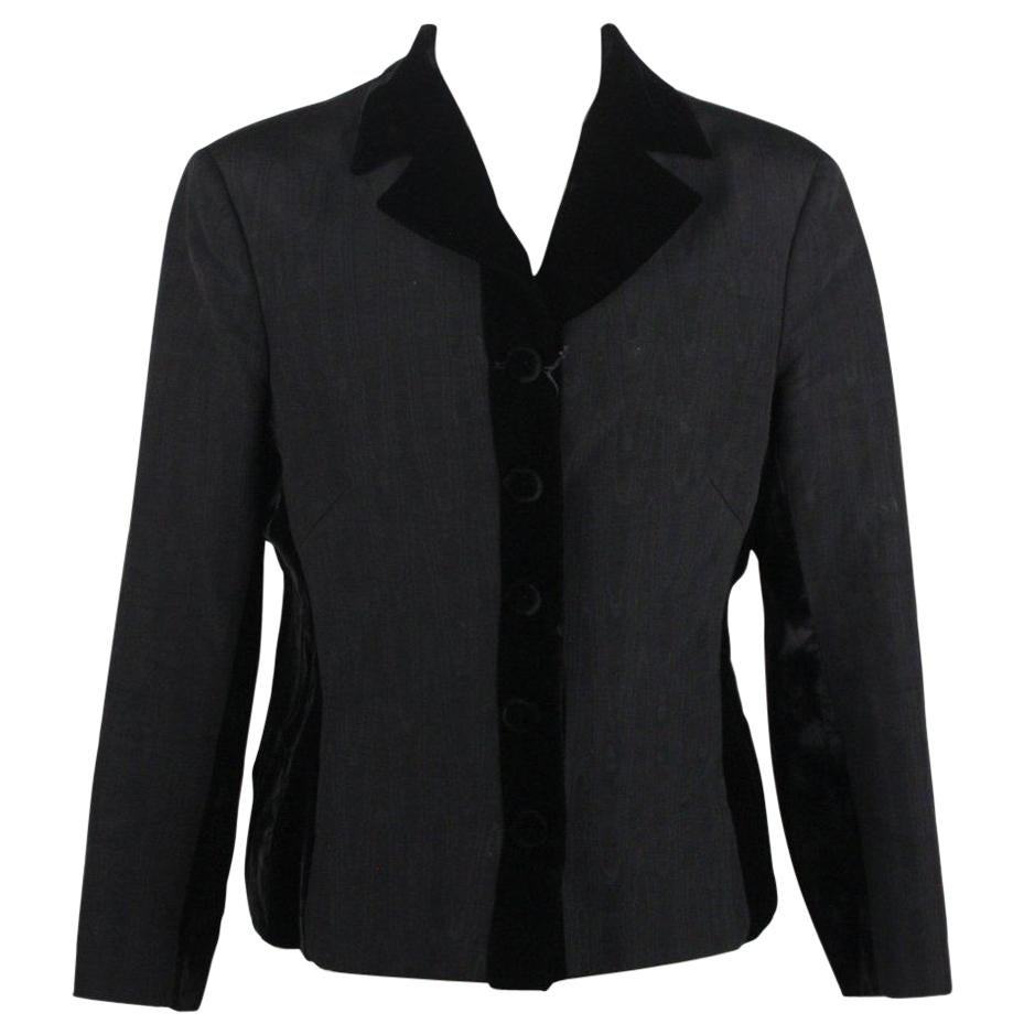 Alberta Ferretti Blazer Jacket with Velvet Trim