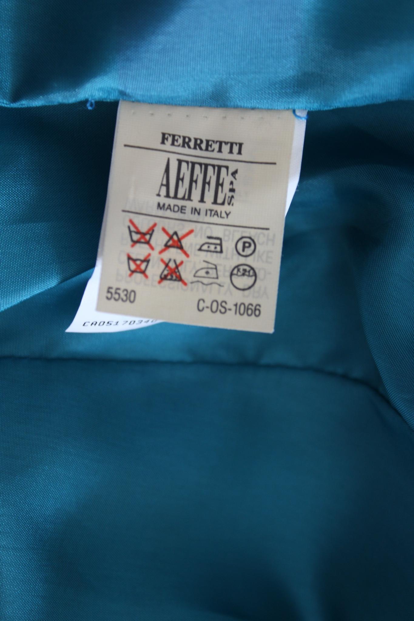Alberta Ferretti Blue Gold Baroque Evening Blazer 1990s For Sale 5
