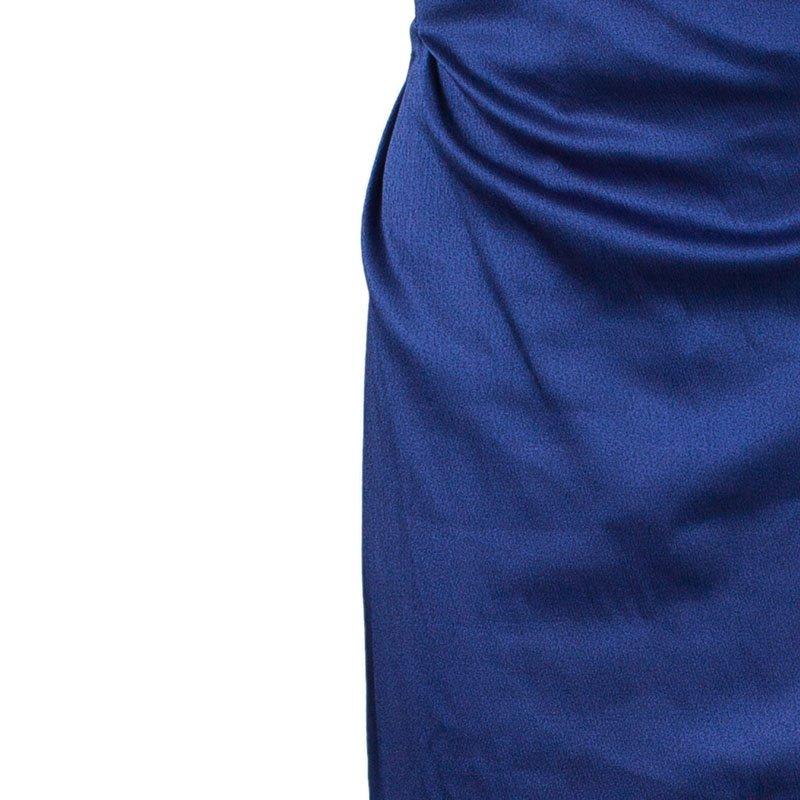 Alberta Ferretti Blue Strapless Fishtail Gown L 4