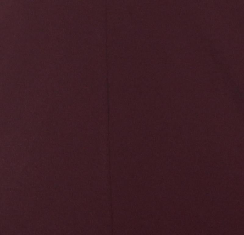 Alberta Ferretti Haut bordeaux à manches longues col bénitier M en vente 1