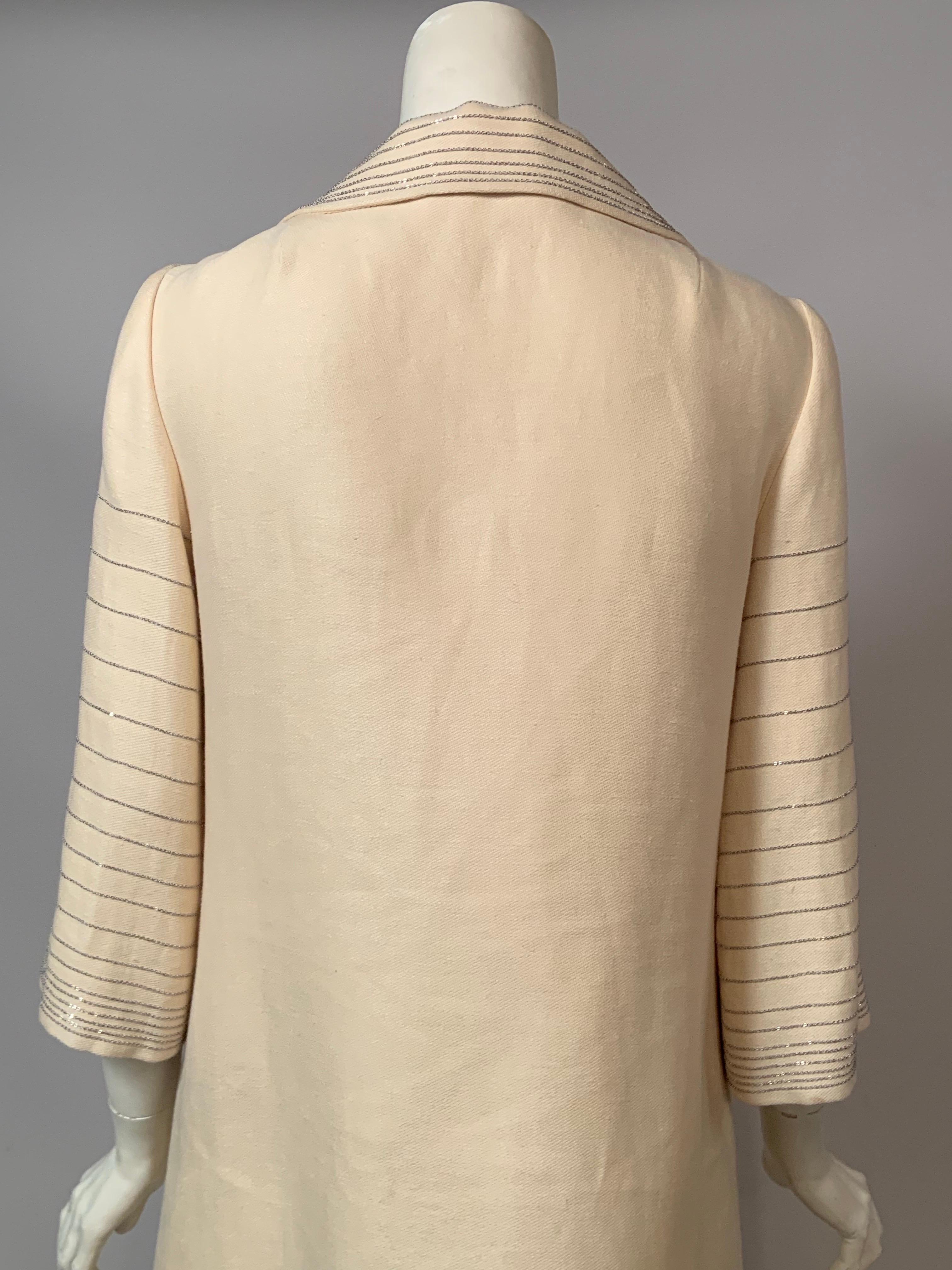Alberta Ferretti Chain Embellished Hemp Coat For Sale 5