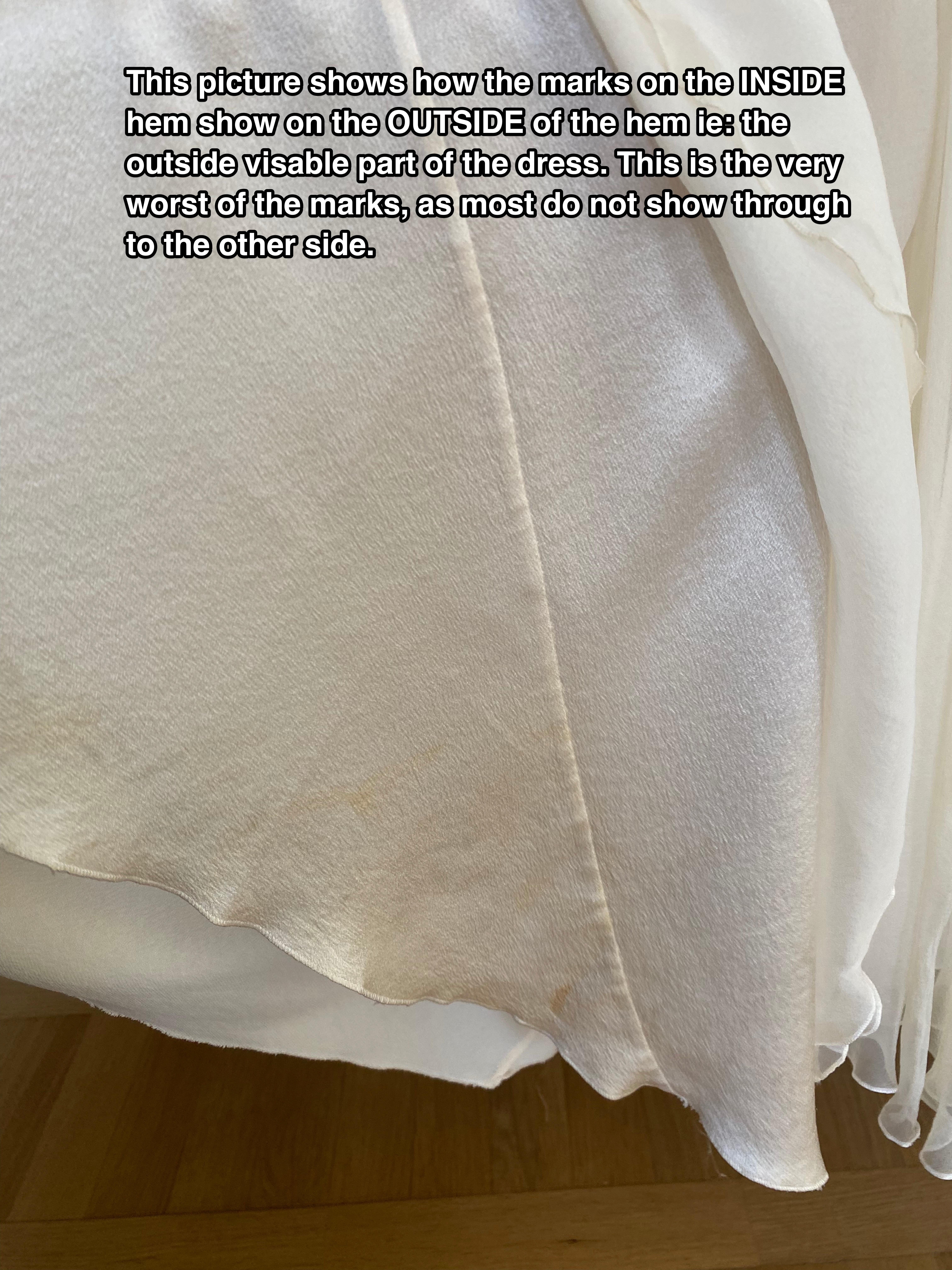 Alberta Ferretti Creme Elfenbein floral Perle Seide geschichtet Hochzeit Zug Kleid Kleid 7