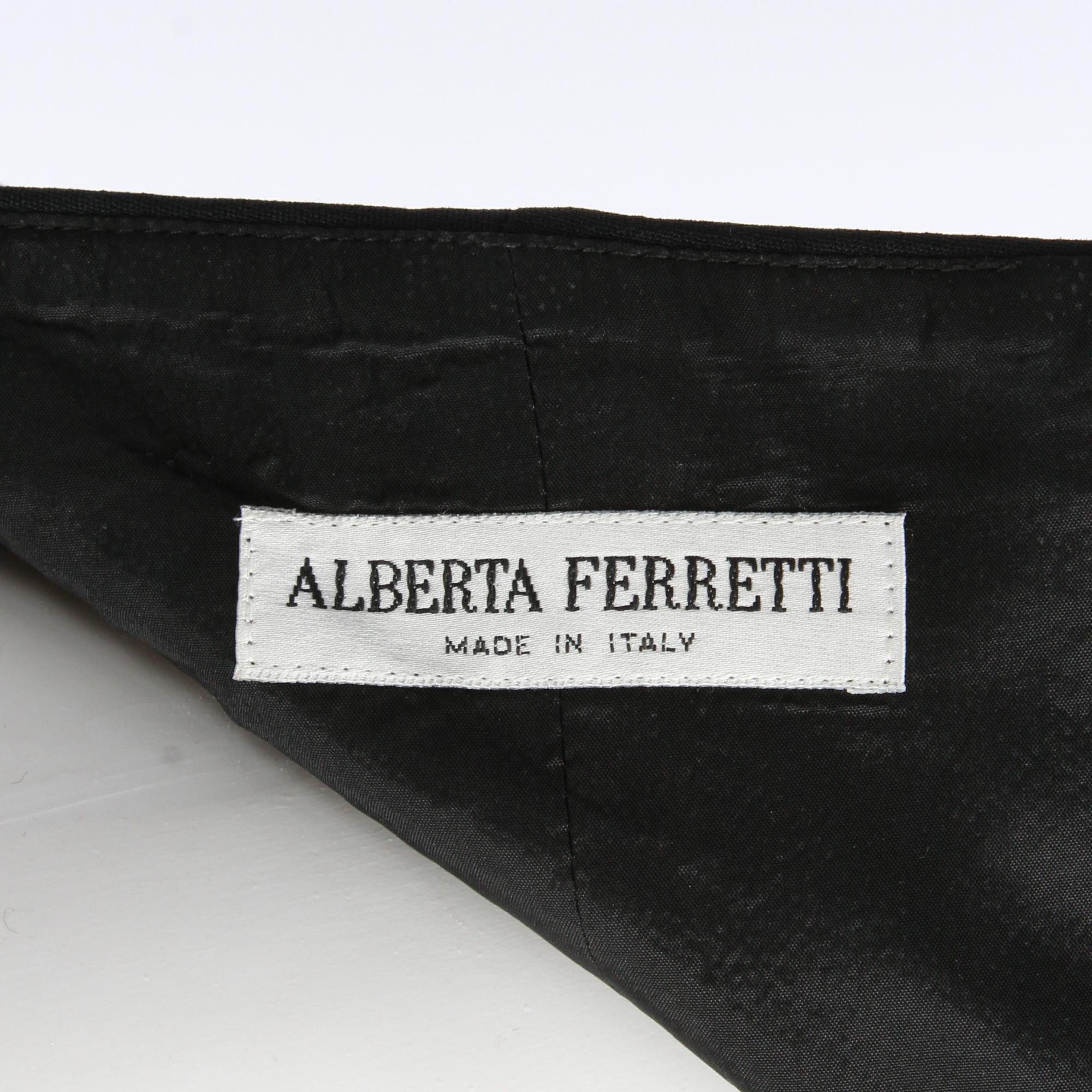 Alberta Ferretti Elegant Black Sheath Dress 1