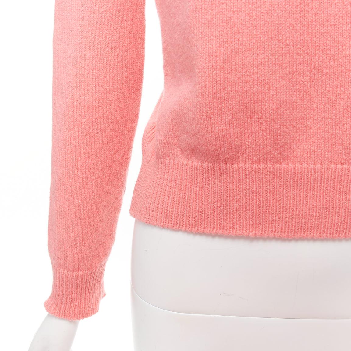ALBERTA FERRETTI Everyday I Love You pink blue cashmere cropped sweater IT36 XS For Sale 3