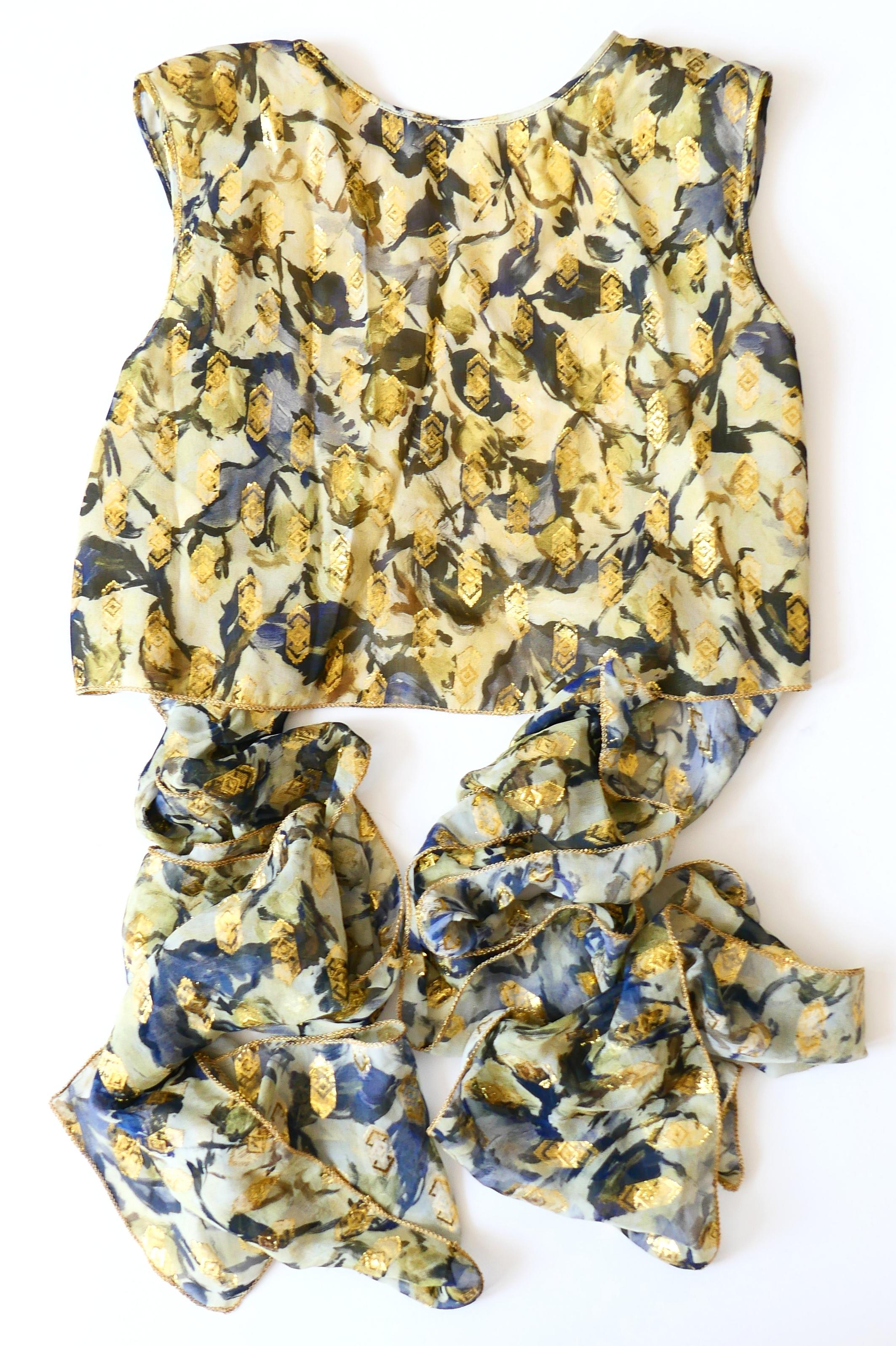 Alberta Ferretti Foliendruck gewickeltes Crop Top Resort 2016 im Zustand „Neu“ im Angebot in London, GB