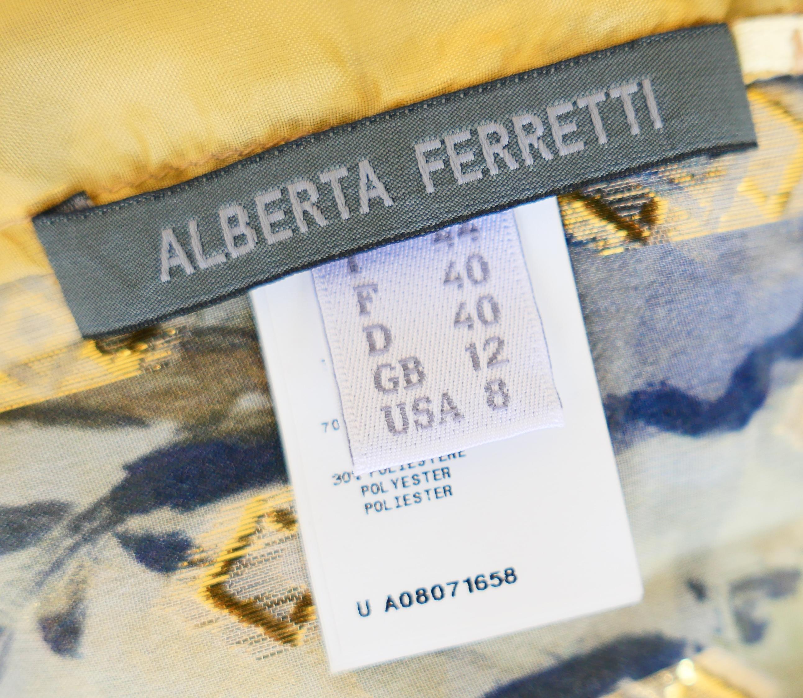 Alberta Ferretti Foliendruck gewickeltes Crop Top Resort 2016 im Angebot 1