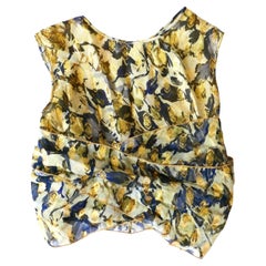 Alberta Ferretti Foil Print Wrapped Crop Top Resort 2016