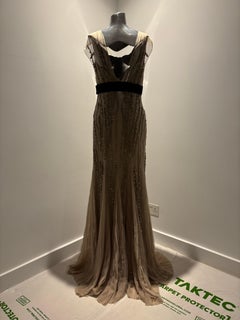 Alberta Ferretti FW 2005 Vestito di paillettes beige