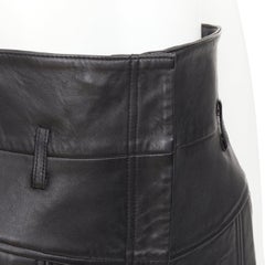 ALBERTA FERRETTI Giacca high waisted black sheep leather culottes IT38 XS