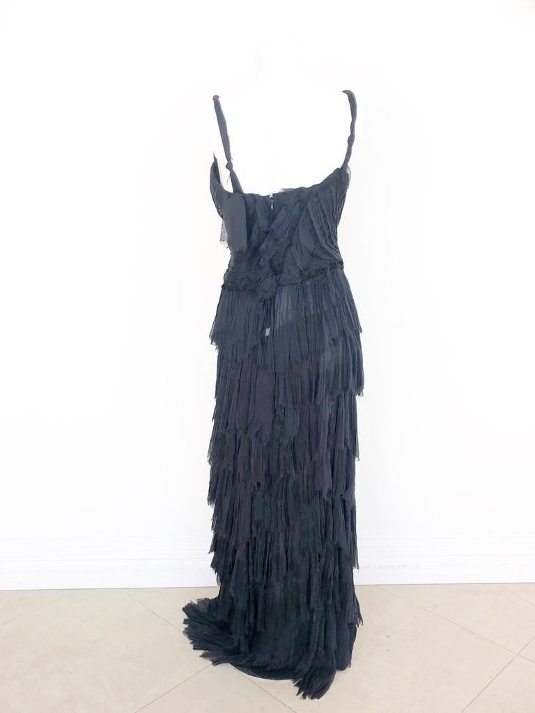 Black Alberta Ferretti gown For Sale