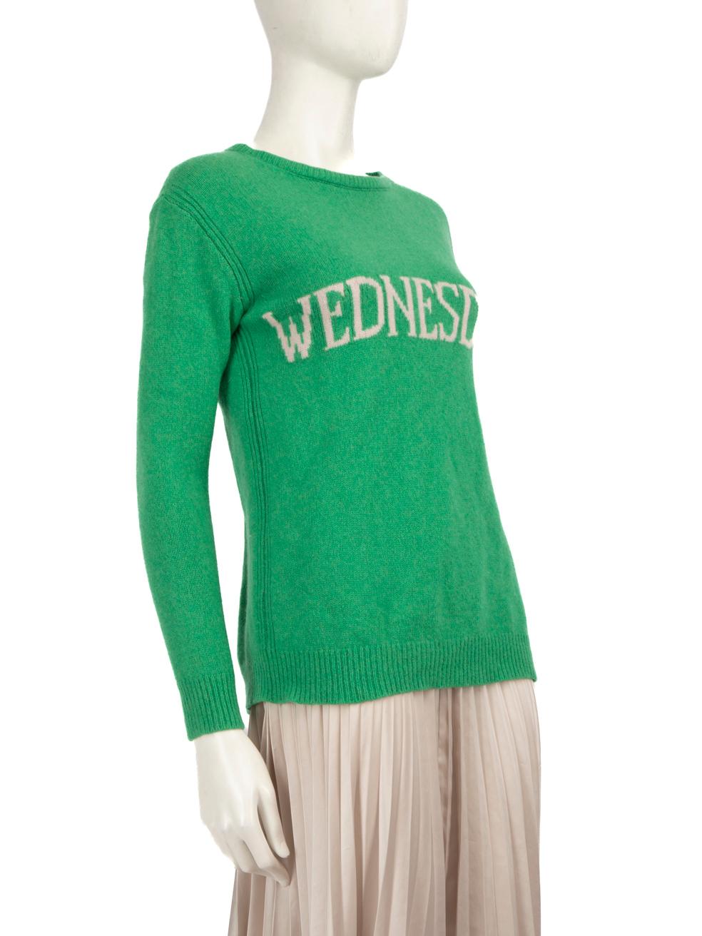 CONDITION is Very good. Minimal wear to knitwear is evident. Minimal wear on brand label being partially detached on this used Alberta Ferretti designer resale item.



Details


Green

Wool

Knit jumper

Front 