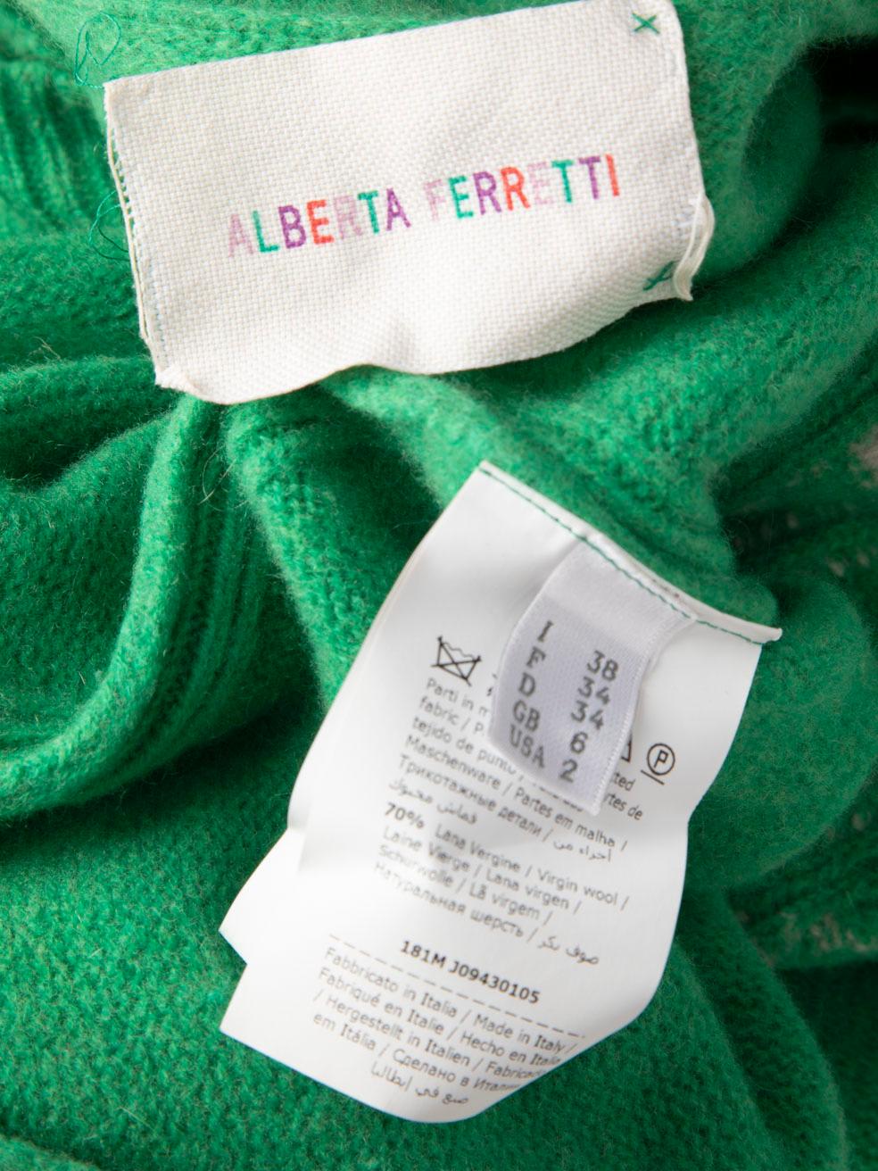 Alberta Ferretti Green Wool 