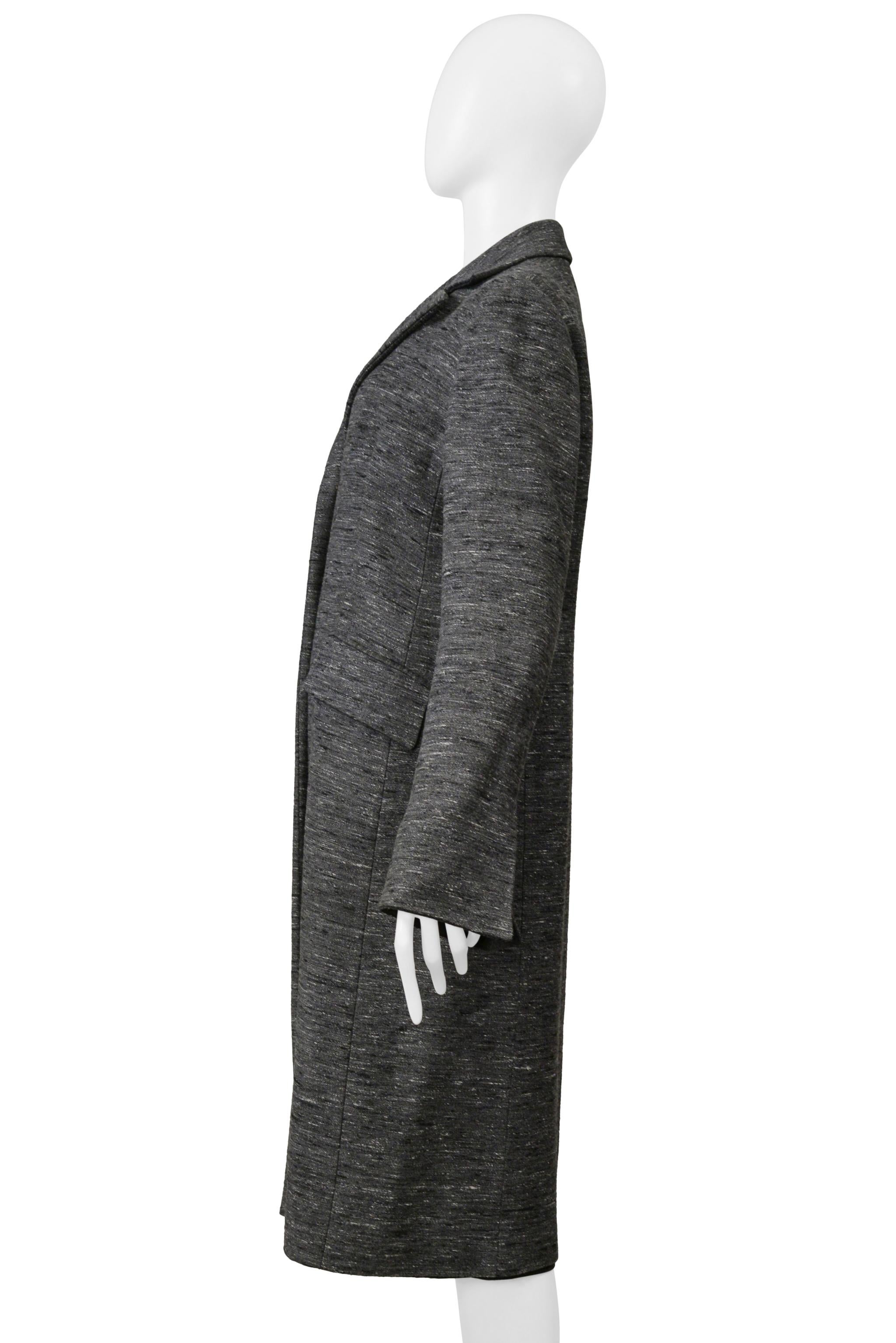 Alberta Ferretti Manteau mélangé gris Excellent état - En vente à Los Angeles, CA