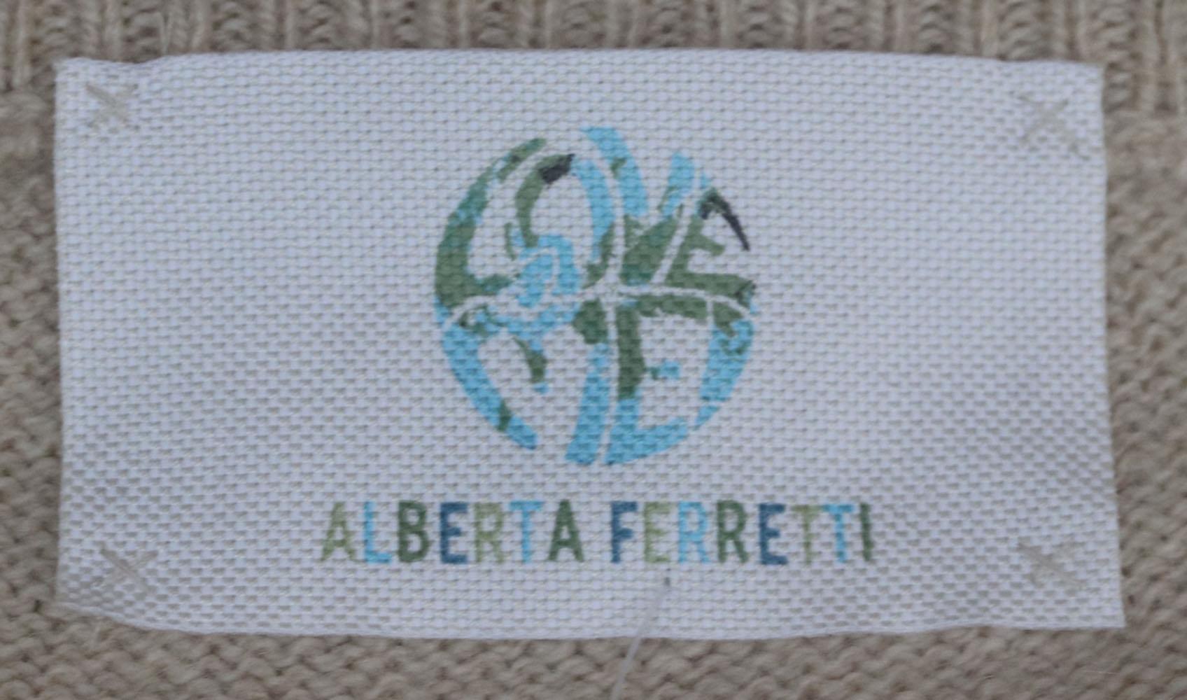 Women's Alberta Ferretti Intarsia Cashmere Blend Sweater