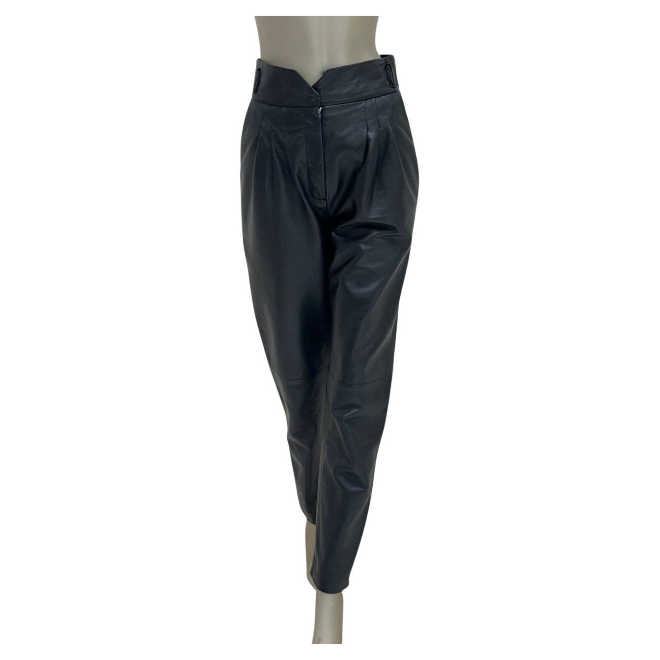 Alberta Ferretti Leather Pants - Size 40