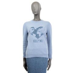 ALBERTA FERRETTI light blue cashmere HELP ME Sweater 38 XS