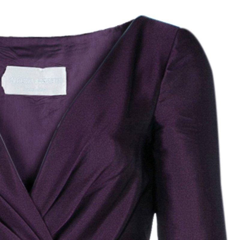 Alberta Ferretti Limited Edition Purple Silk Gown S In Good Condition In Dubai, Al Qouz 2