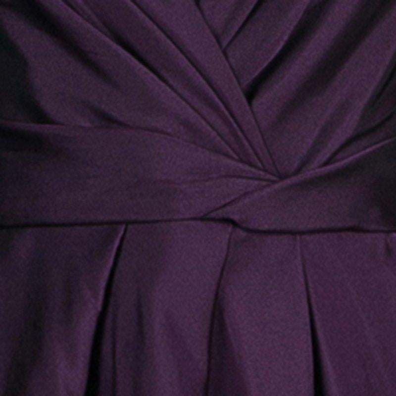 Alberta Ferretti Limited Edition Purple Silk Gown S 2