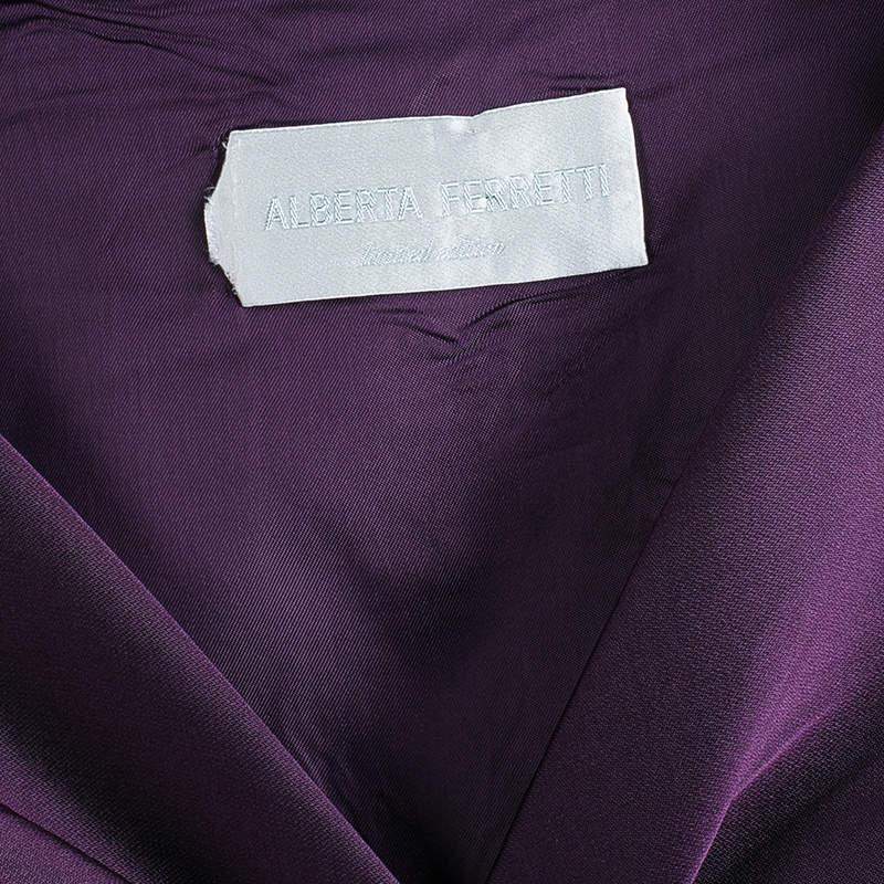 Alberta Ferretti Limited Edition Purple Silk Gown S 2