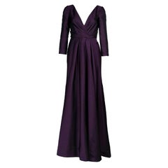 Alberta Ferretti Limited Edition Purple Silk Gown S