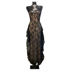 Langes schwarzes Kleid von Alberta Ferretti