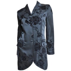 Alberta Ferretti New Flower Flocked Silk Jacket