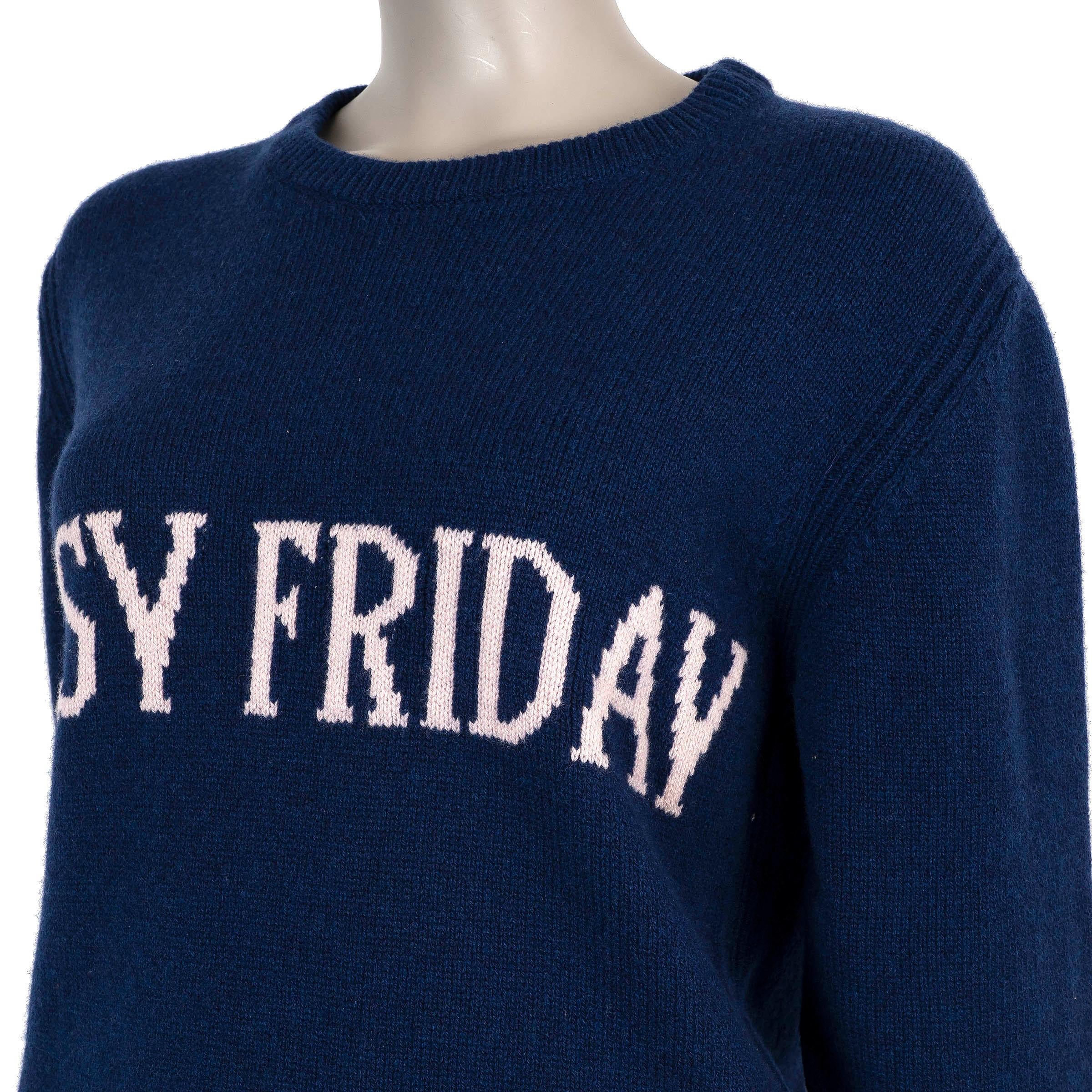 ALBERTA FERRETTI marineblauer Woll-Kaschmir EASY FRIDAYS Pullover 40 S Damen im Angebot