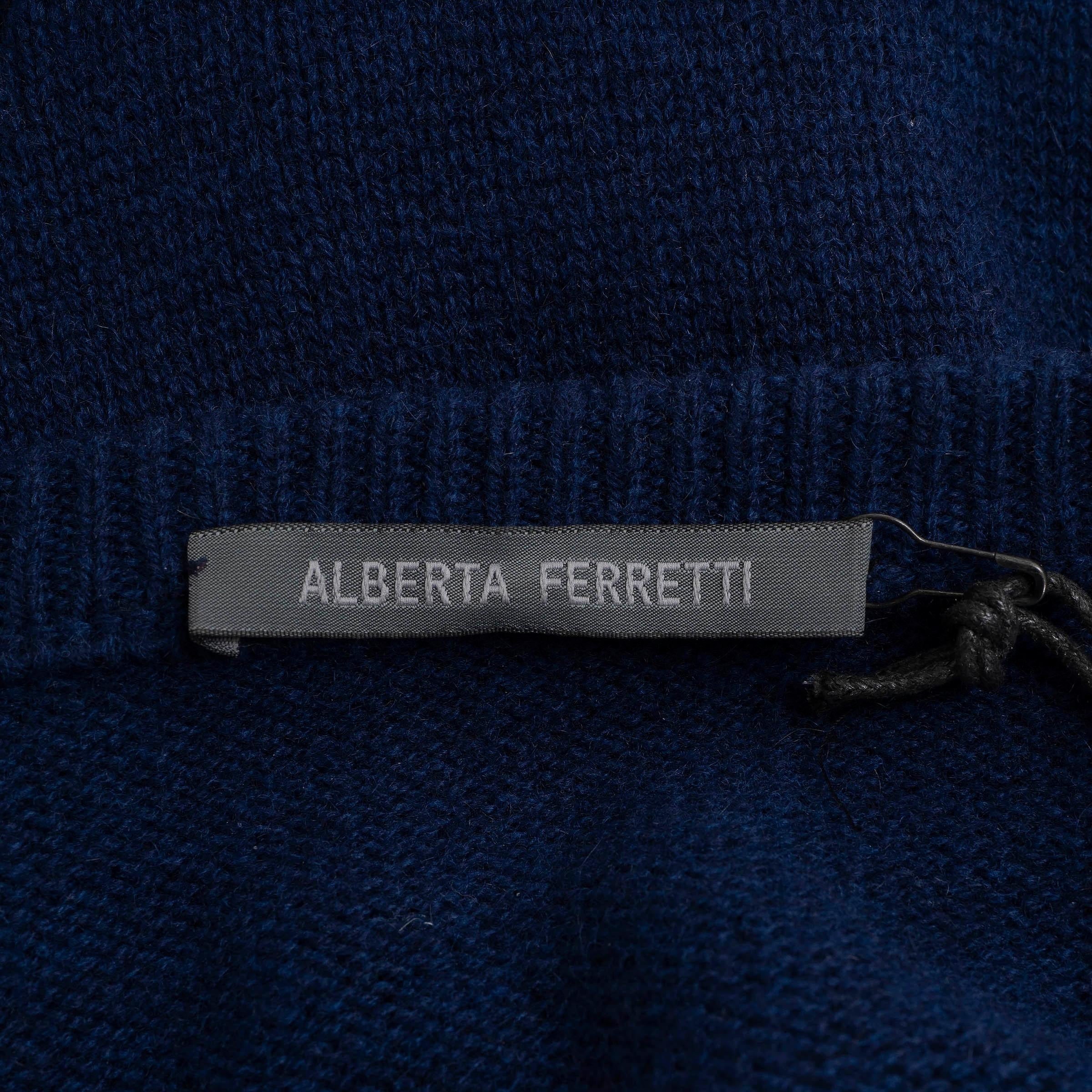 ALBERTA FERRETTI marineblauer Woll-Kaschmir EASY FRIDAYS Pullover 40 S im Angebot 1