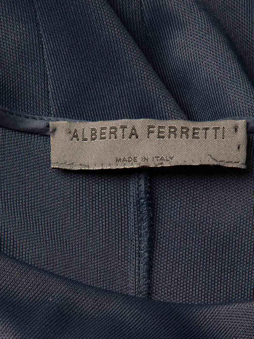 Women's Alberta Ferretti Navy Knee Length Dress Size XS For Sale