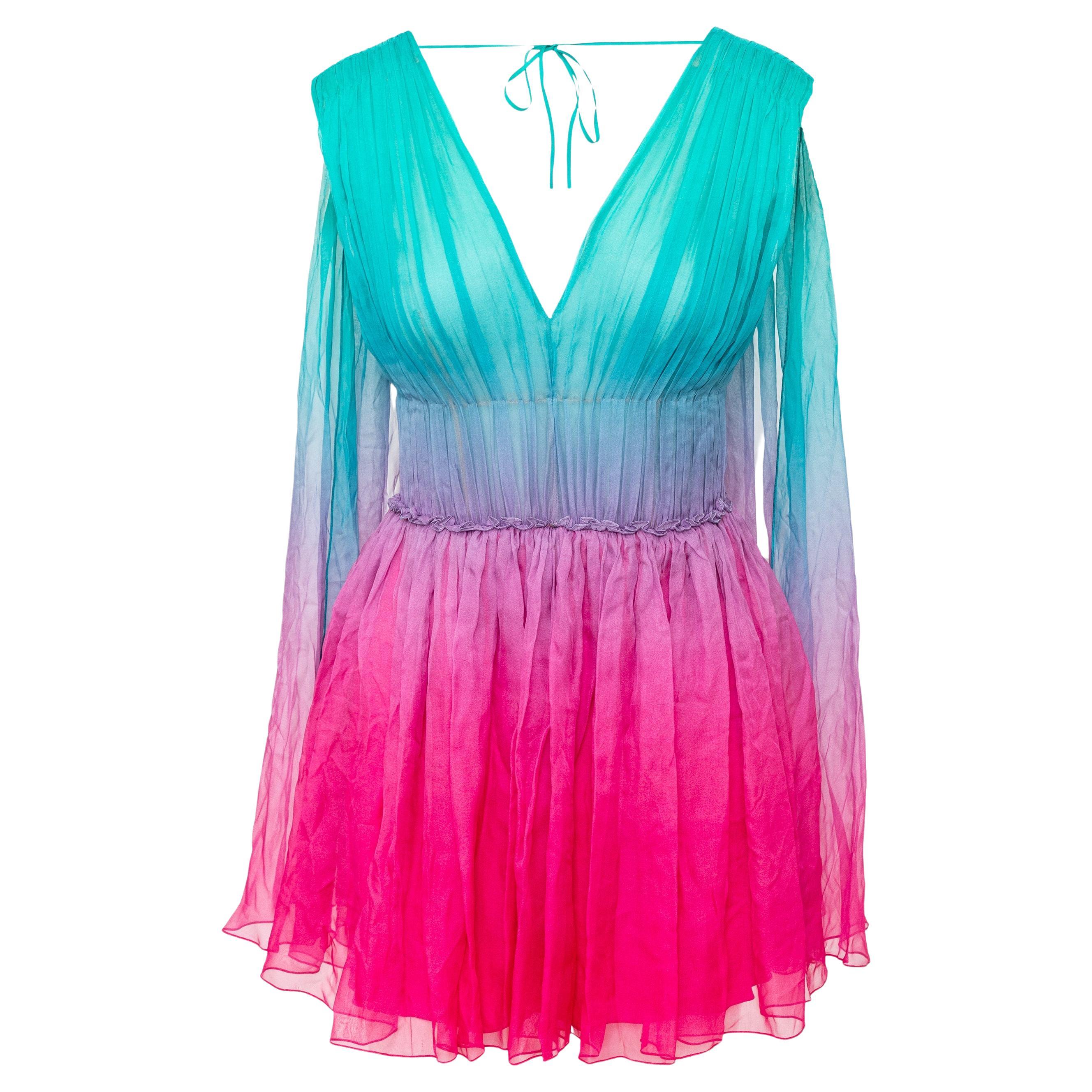 Alberta Ferretti Ombré Mini Dress - '10s For Sale