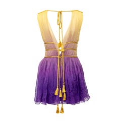 Alberta Ferretti Ombré Mini Dress with Rope Details - '10s