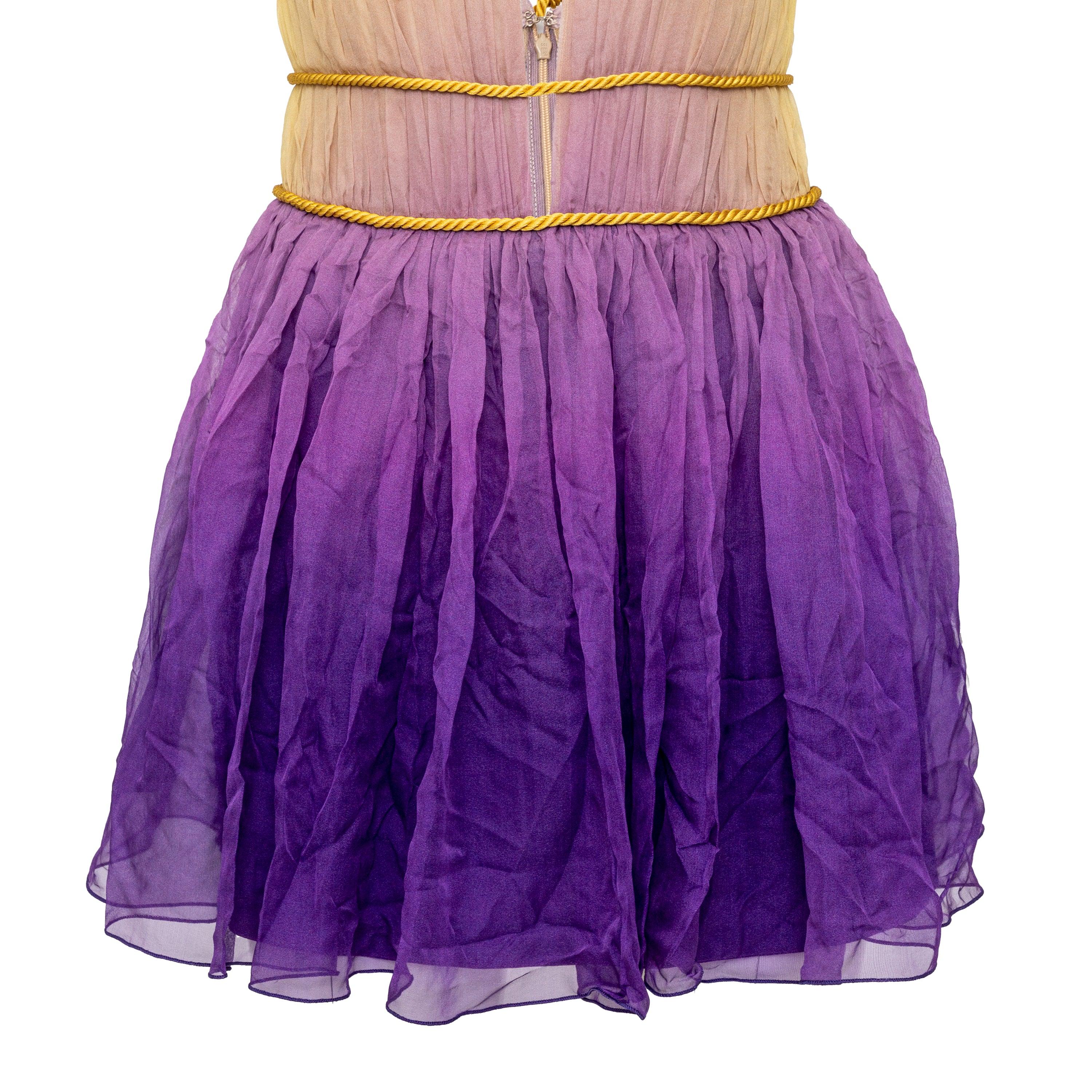 Alberta Ferretti Ombré Mini Dress with Rope Details - '10s In Excellent Condition For Sale In Milano, IT