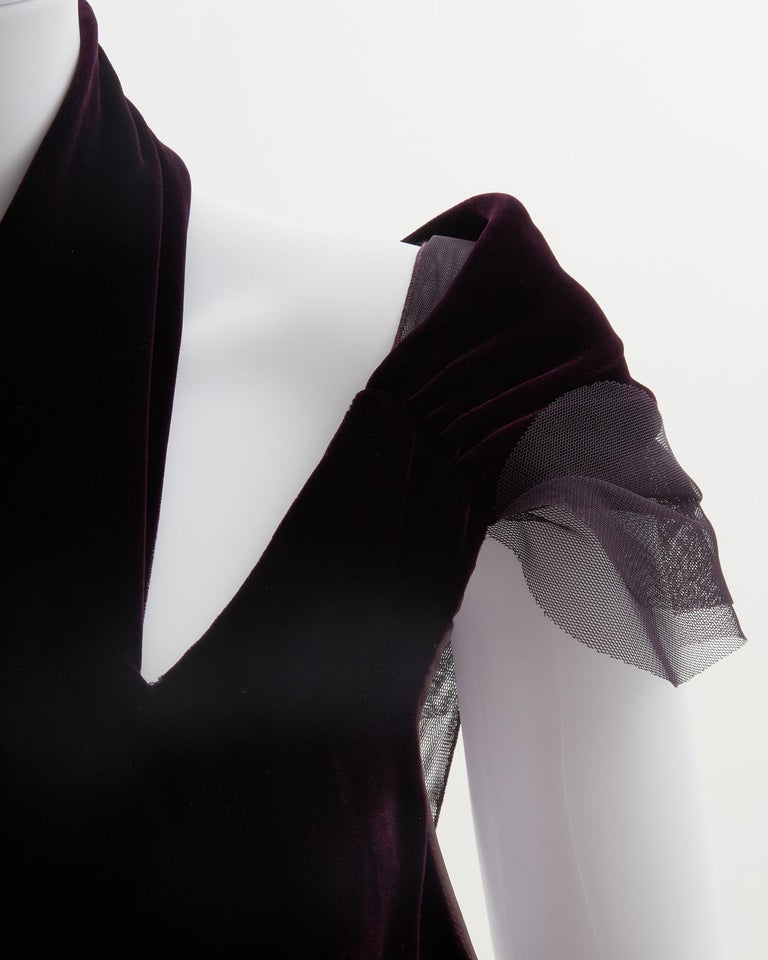 Alberta Ferretti FW1994 Velvet Devoré Panel Skirt