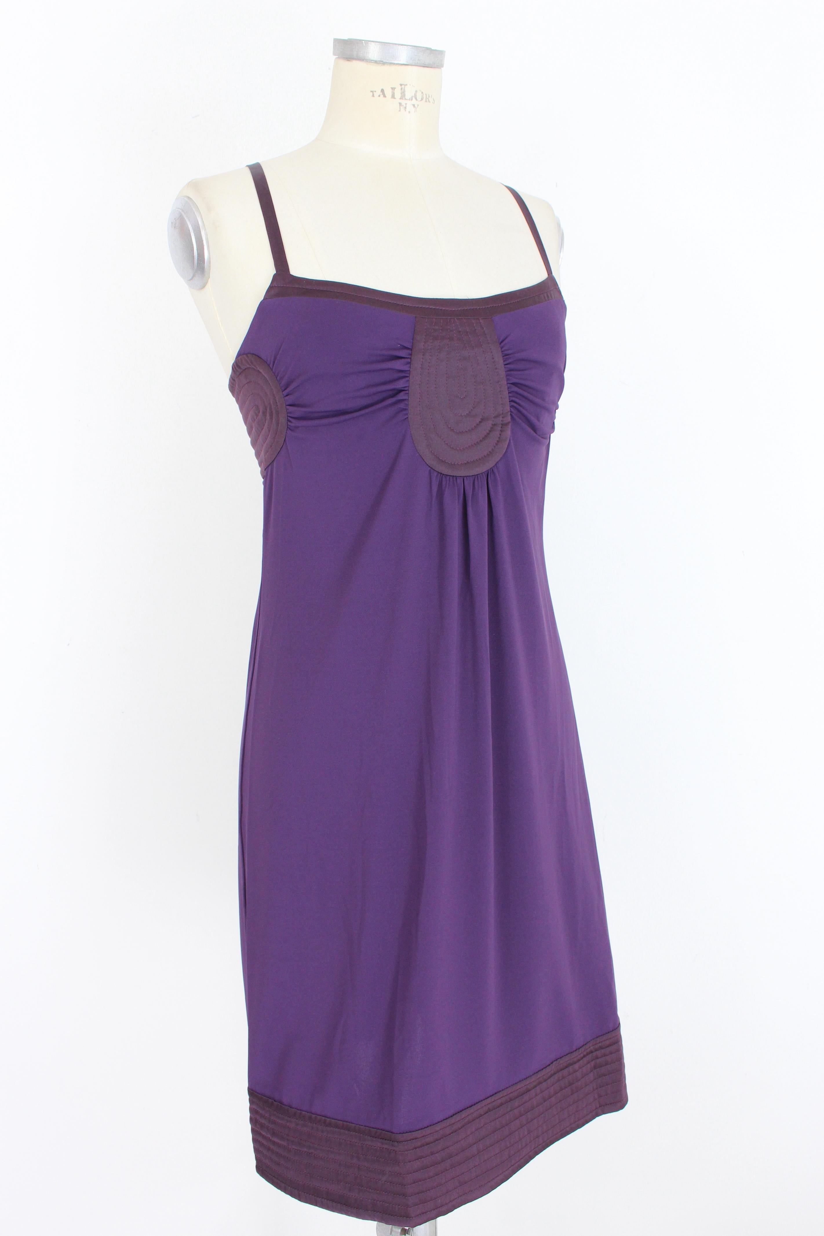 Alberta Ferretti Purple Silk Evening Sheath Dress In Excellent Condition For Sale In Brindisi, Bt
