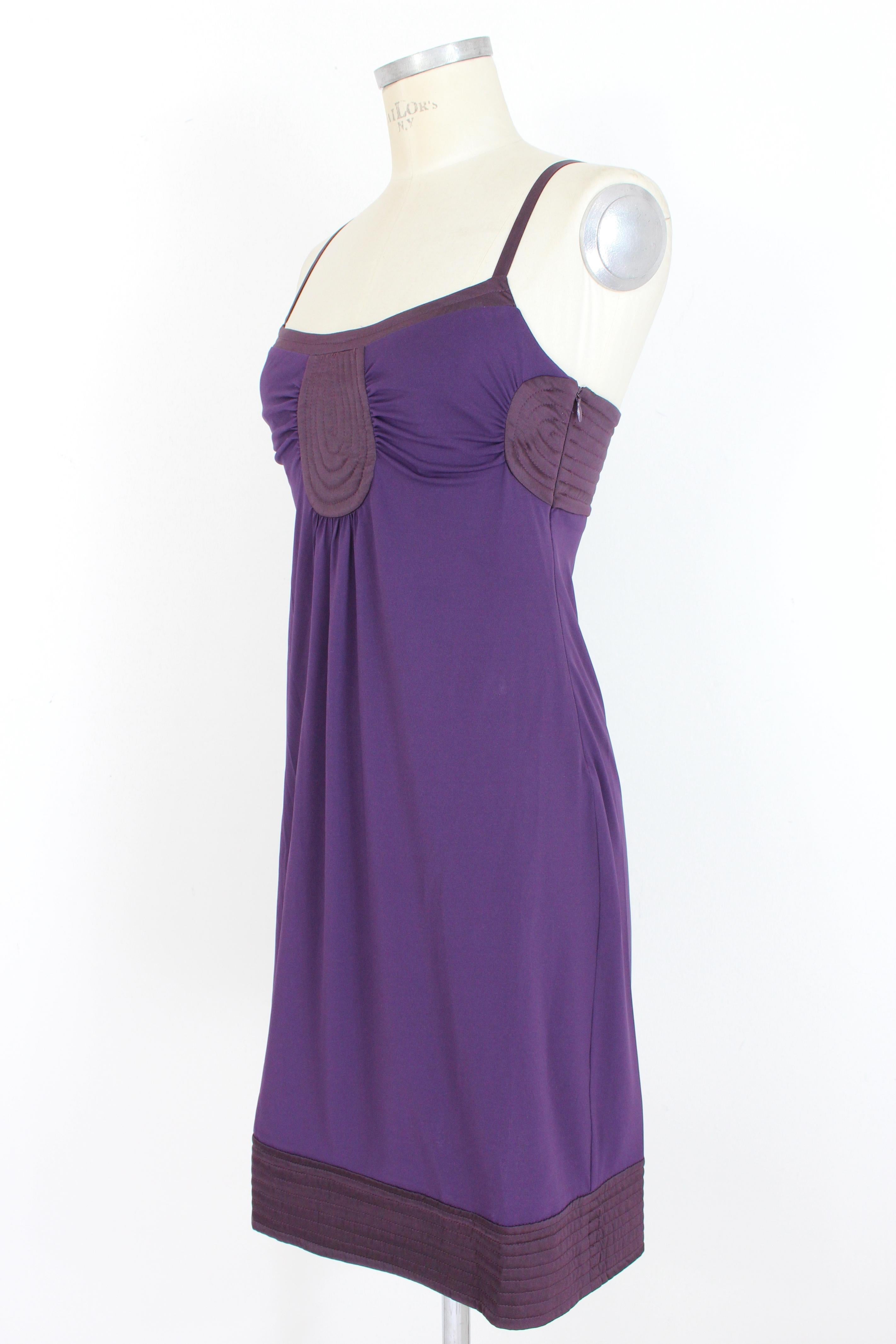 Women's Alberta Ferretti Purple Silk Evening Sheath Dress For Sale