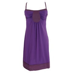 Alberta Ferretti Purple Silk Evening Sheath Dress