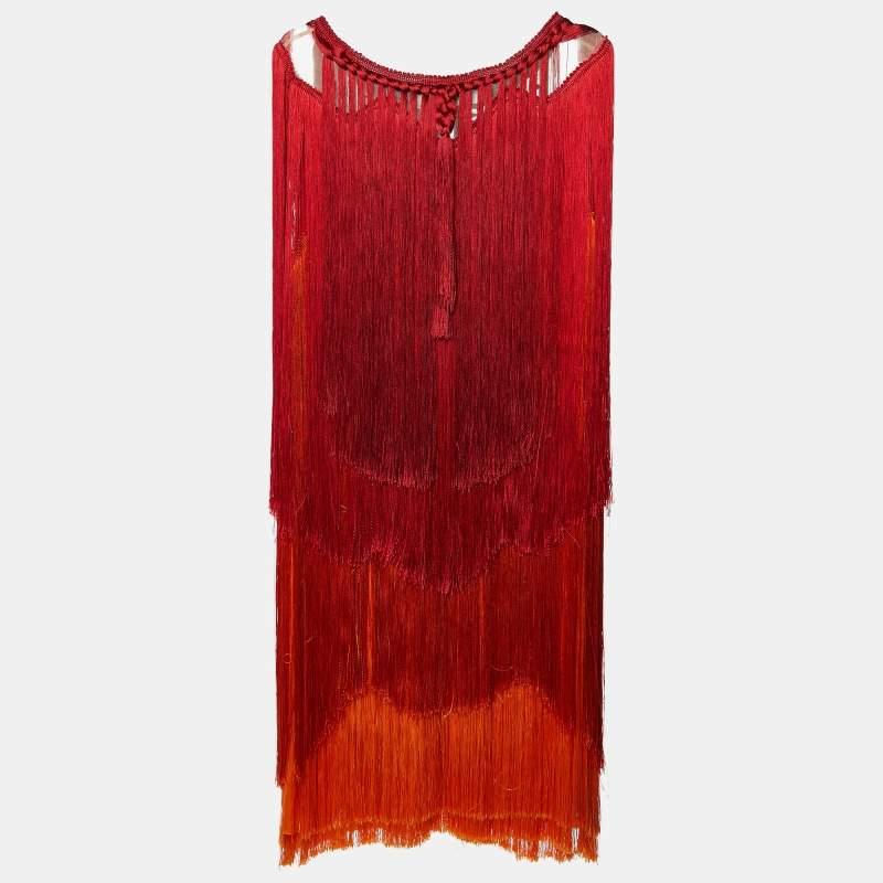 This Alberta Ferretti dress is a chic and stylish garment that exudes elegance and sophistication. With its sleek design flattering silhouette and high quality craftsmanship this dress is perfect for any special occasion or evening event ensuring