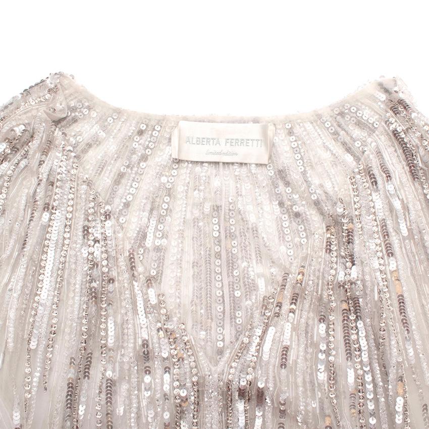 Women's Alberta Ferretti Runway Limited Edition Couture Embellished Gown - Size US 6