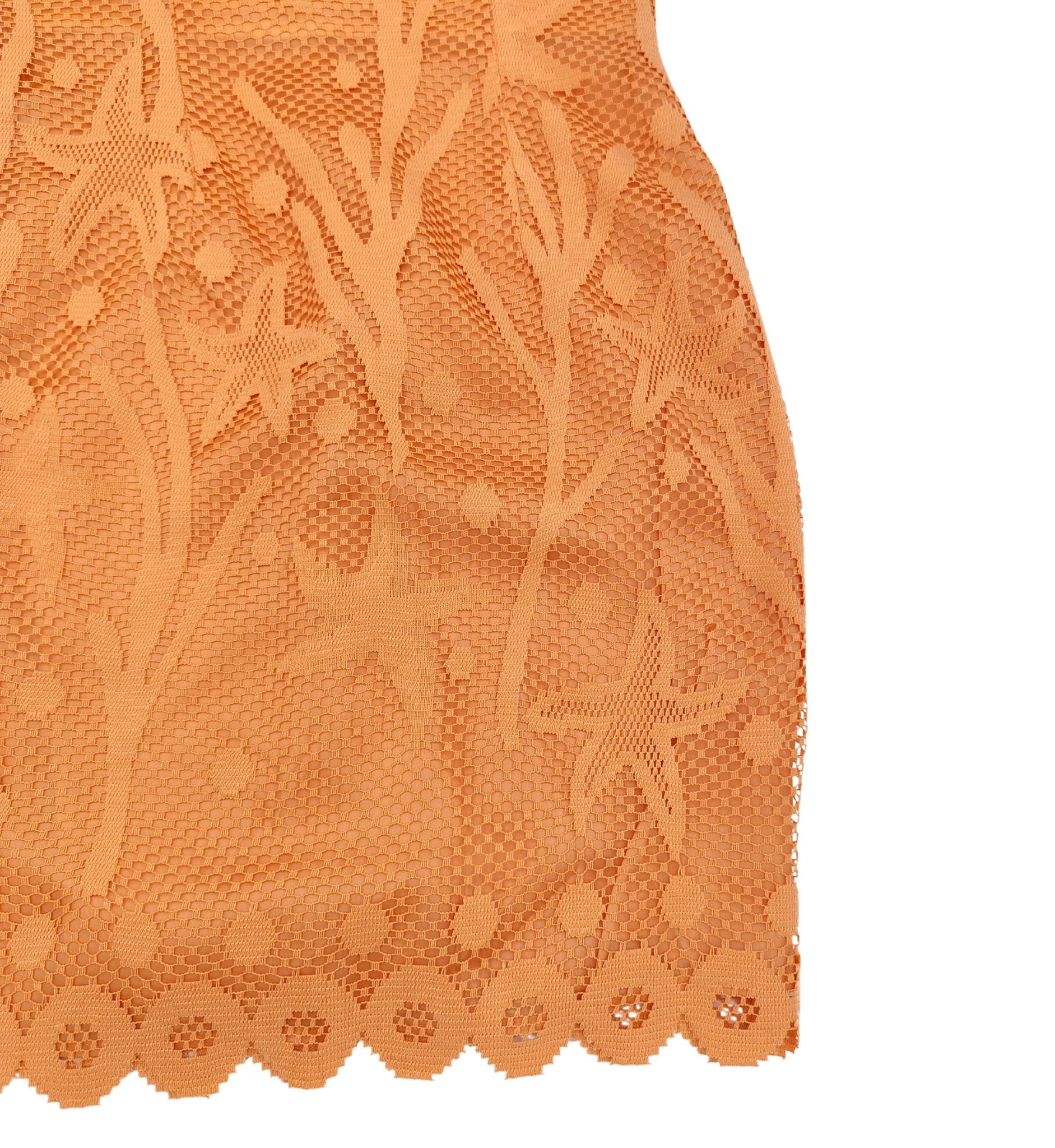 Alberta Ferretti S/S 1992 orange starfish strapless dress For Sale 7