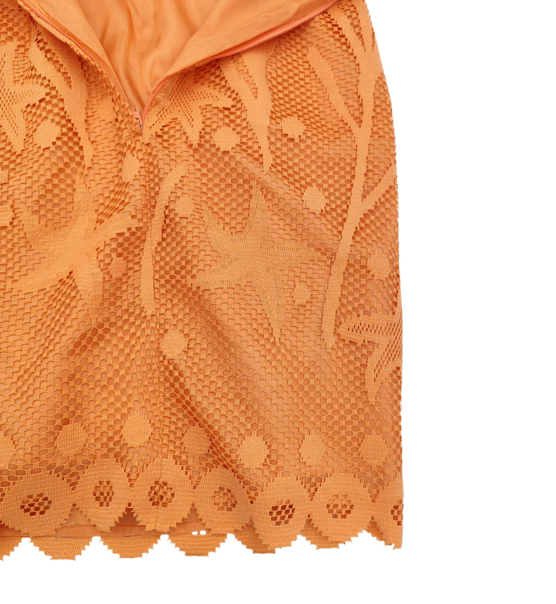 Alberta Ferretti S/S 1992 orange starfish strapless dress For Sale 8