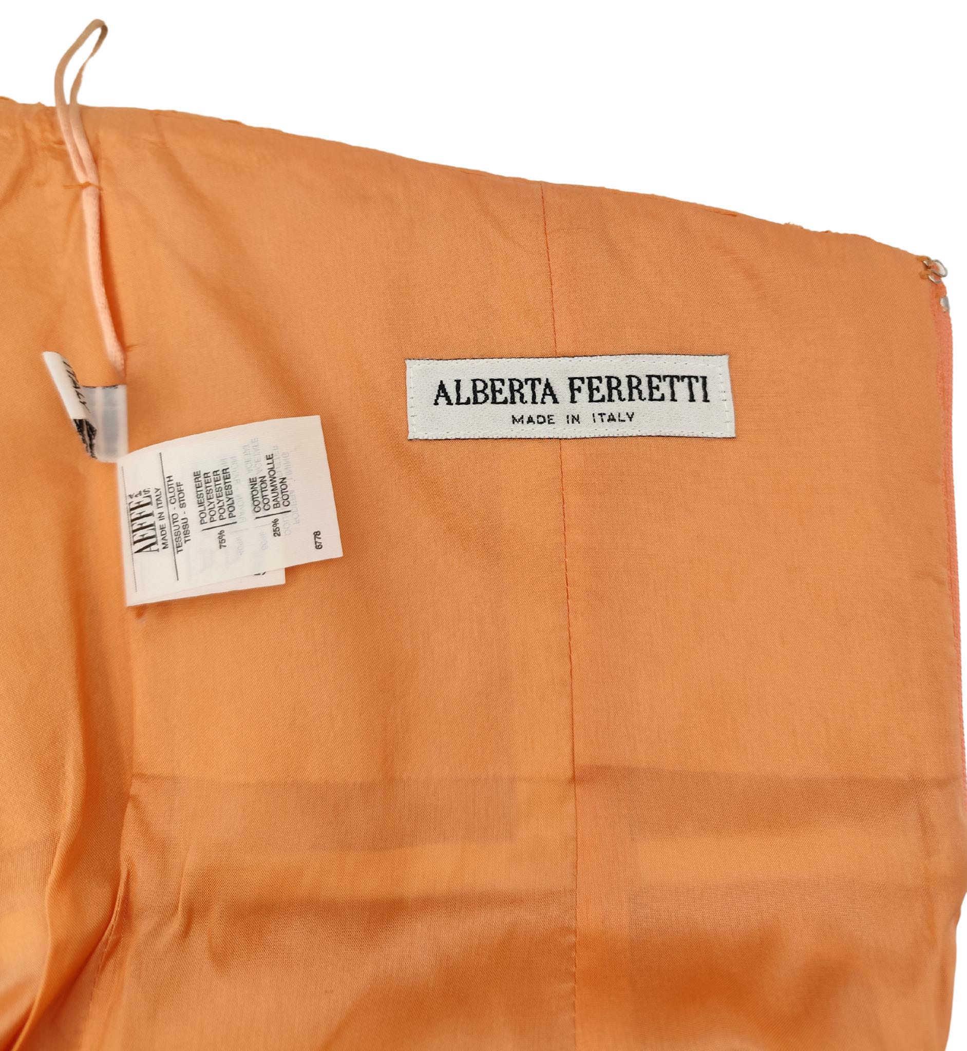 Alberta Ferretti S/S 1992 orange starfish strapless dress For Sale 12