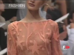 Alberta Ferretti S/S 1992 orange starfish strapless dress