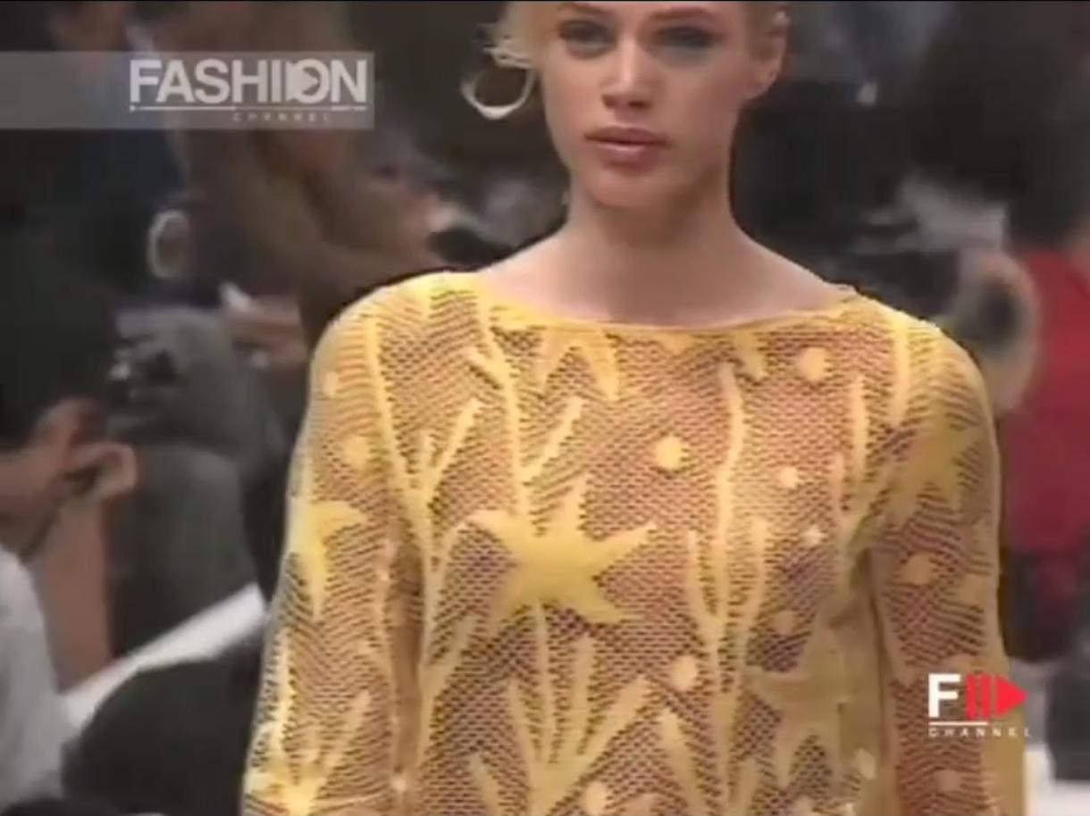 Orange Alberta Ferretti S/S 1992 orange starfish strapless dress For Sale