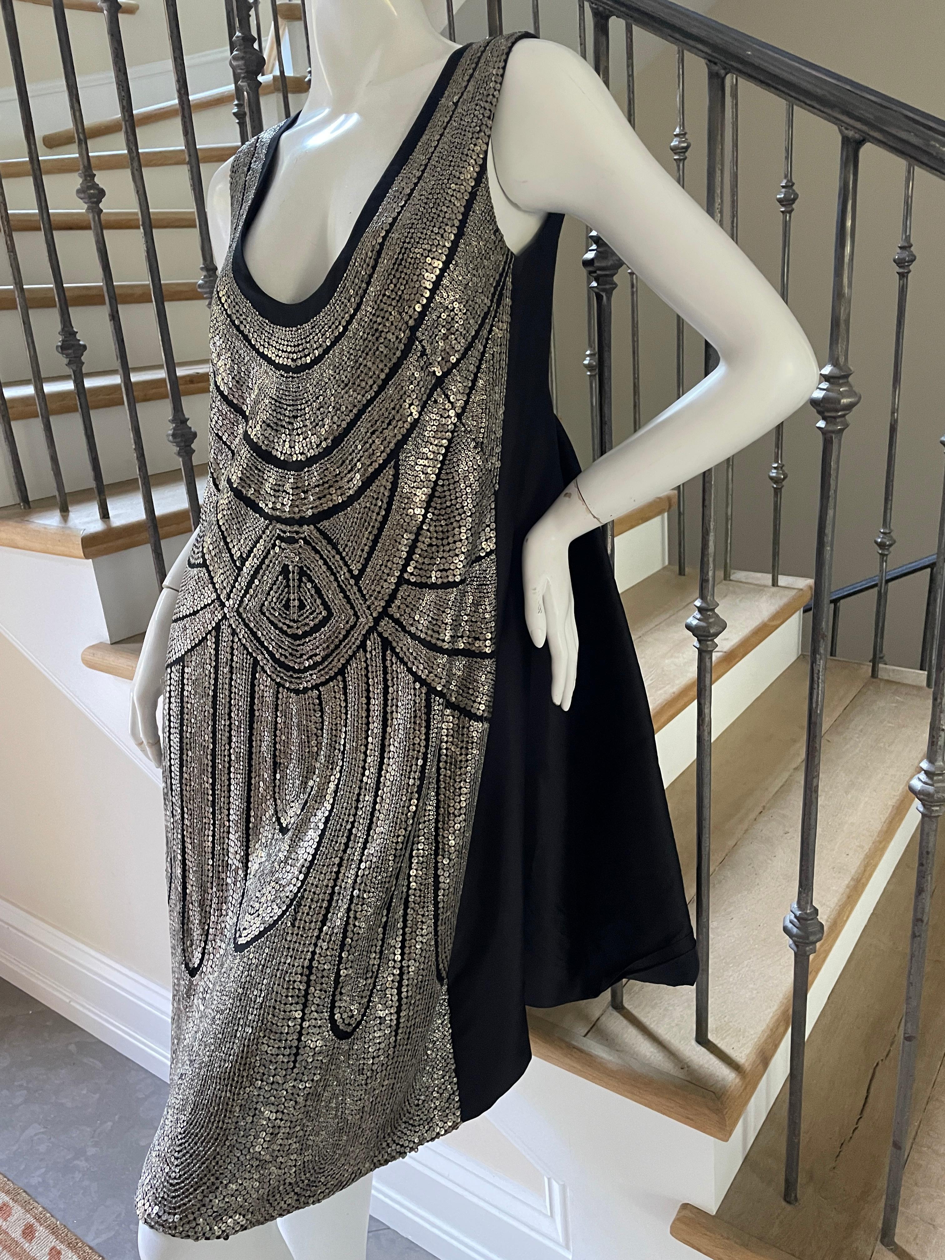 Women's Alberta Ferretti Sequin Embellished  Flapper Style Vintage Dress For Sale