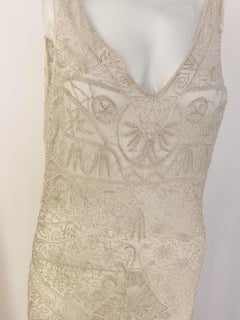 Alberta Ferretti sheer beaded flapper gown