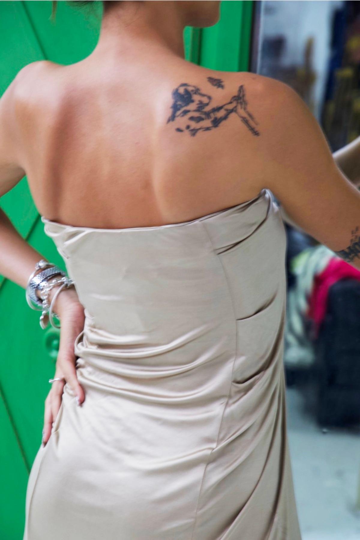 Alberta Ferretti Short Dress w Jewel For Sale 5